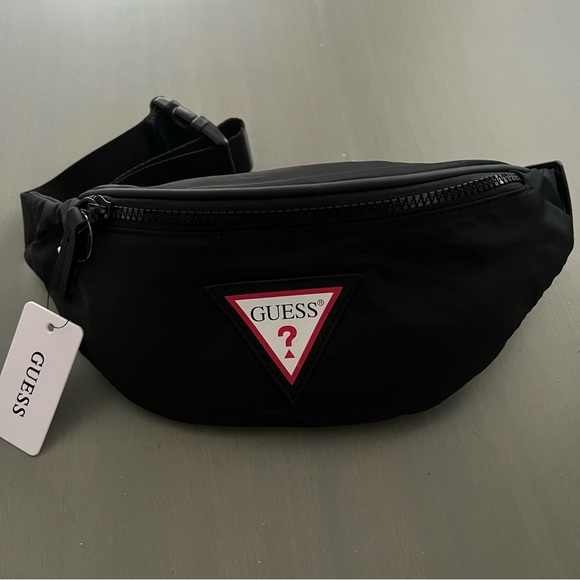 Guess Signature Logo Unisex Steele  Fanny Pack Originals Coal Belt Bag NWT - Picture 1 of 3